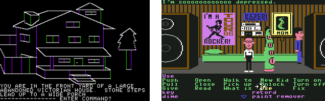 Mistery house and maniac mansion examples